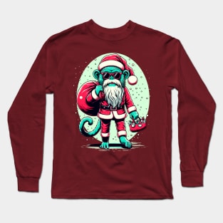 Jolly Japes: Santa Monkey's New Year Fiesta Long Sleeve T-Shirt